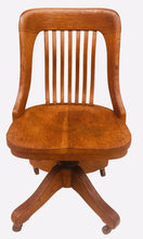 Load image into Gallery viewer, 20TH C ANTIQUE REMINGTON RAND OAK SWIVEL OFFICE CHAIR