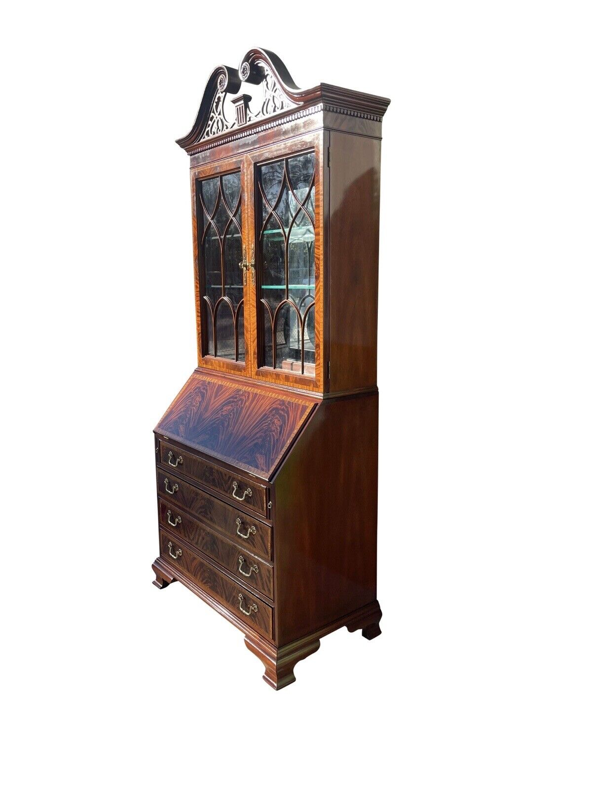 Federal Style Mahogany Secretary Desk by Councill Craftsmen - Secret Compartment