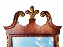 Load image into Gallery viewer, 20TH C CHIPPENDALE ANTIQUE STYLE MAHOGANY GILT CARVED MIRROR BY KINDEL