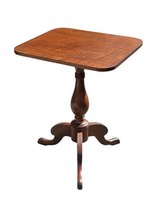 Antique Federal Southern Walnut Tilt Top Tea Table With Rare Cornucopia Legs