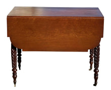 Load image into Gallery viewer, 19th C Antique Federal Cherry Drop Leaf Table ~ Jf Holbrook - Springfield Ma