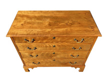 Load image into Gallery viewer, 18th C Antique New Hampshire Chippendale Flame Birch Chest of Drawers / Dresser