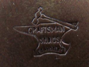 CRAFTSMAN STUDIOS COPPER ARTS & CRAFTS INKWELL-RARE SPECIMEN-HAND HAMMERED-BEST