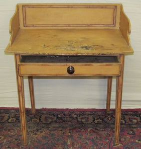EARLY 19TH CENTURY HEPPLEWHITE RARE BAMBOO PAINTED WASH STAND