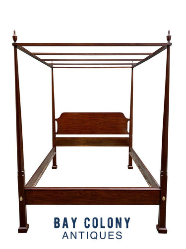 20TH C HENKEL HARRIS QUEEN SIZE MAHOGANY FOUR POST TESTER / CANOPY BED