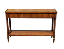Load image into Gallery viewer, Vintage Rosewood French Directoire Style Console Table by Baker - Brass Gallery