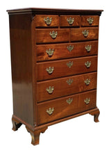 Load image into Gallery viewer, 18TH C ANTIQUE CHIPPENDALE PENNSYLVANIA WALNUT TALL CHEST / DRESSER ~ YORK PA