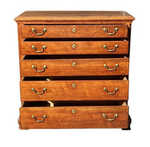 Load image into Gallery viewer, 18th C Antique Pennsylvania Walnut Chippendale Semi Tall Chest / Dresser