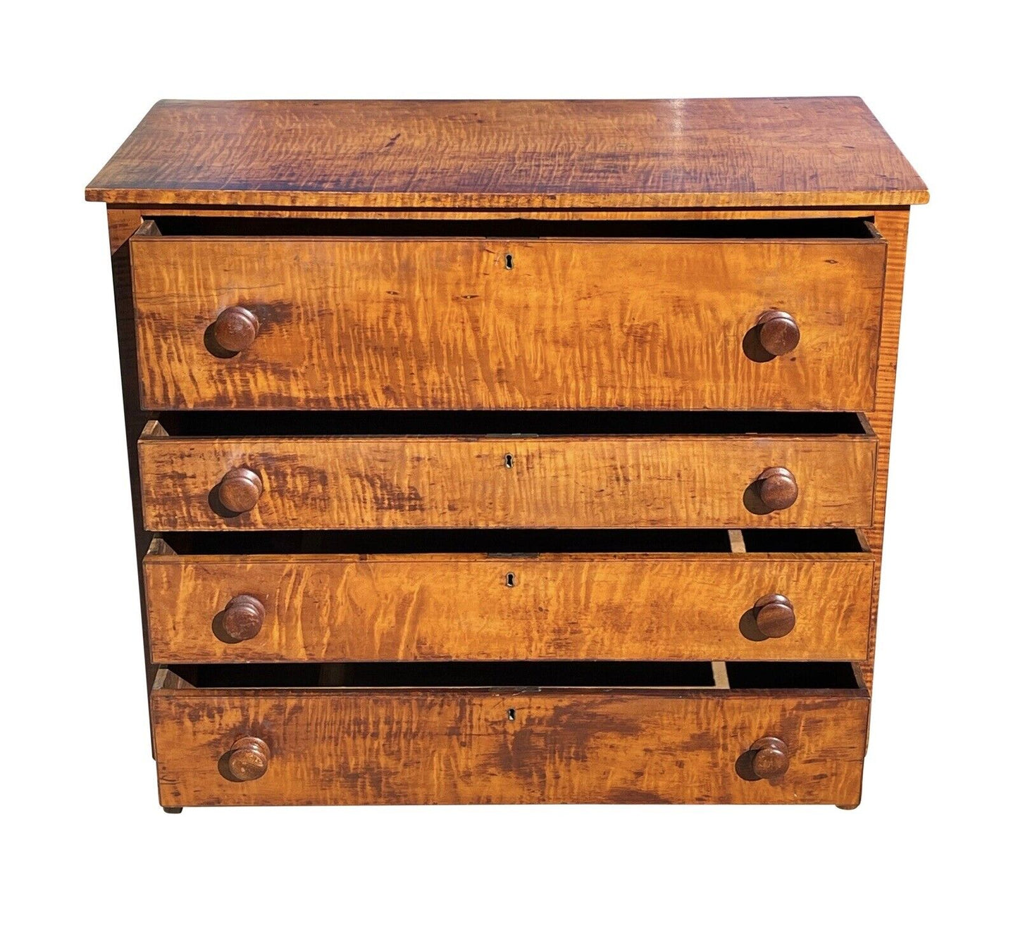 Federal New England Tiger Maple Chest of Drawers / Dresser ~ Exceptional & Rare