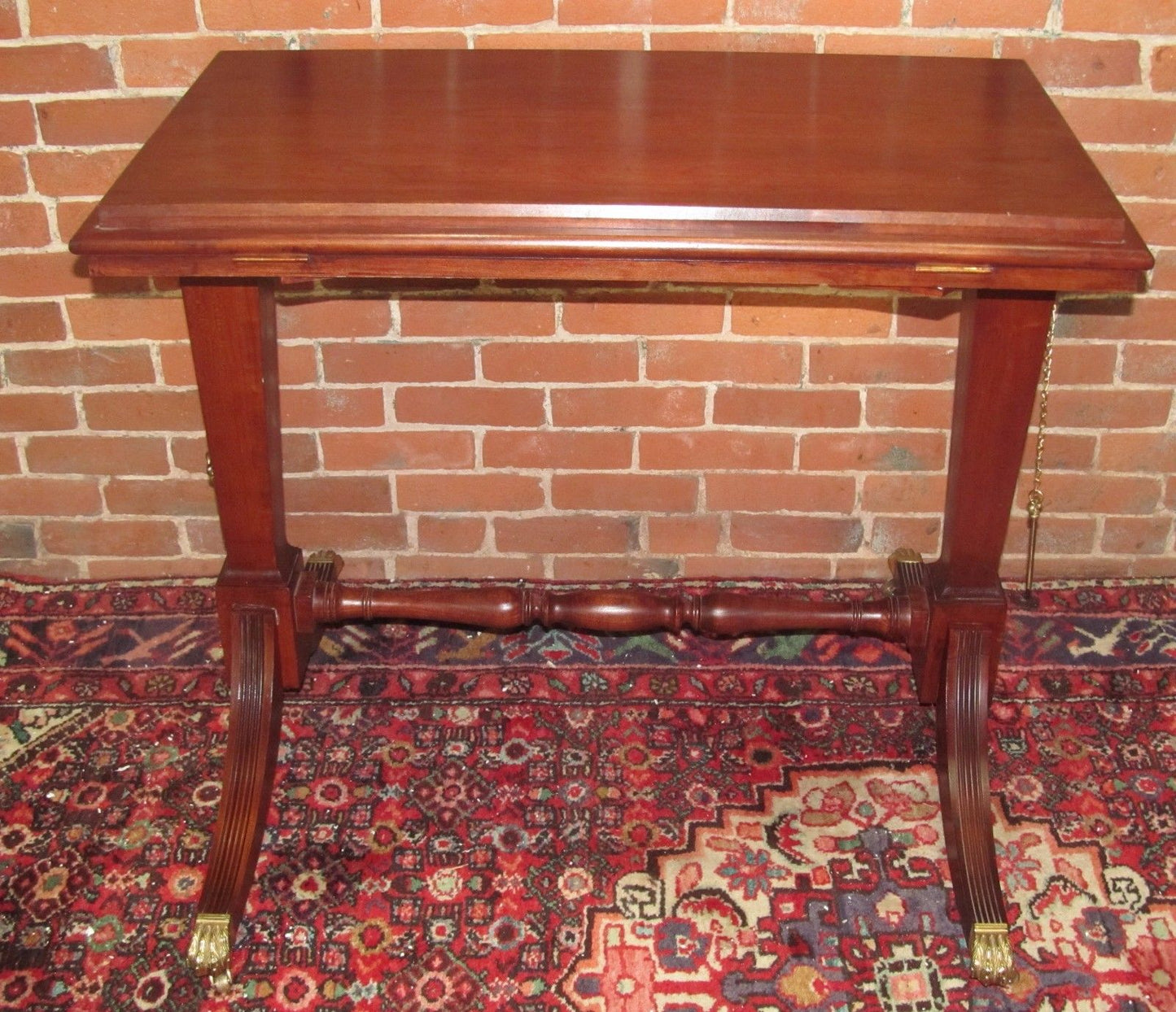 FEDERAL STYLED CHERRY DRAFTING TABLE W/FINE BRASS HARDWARE