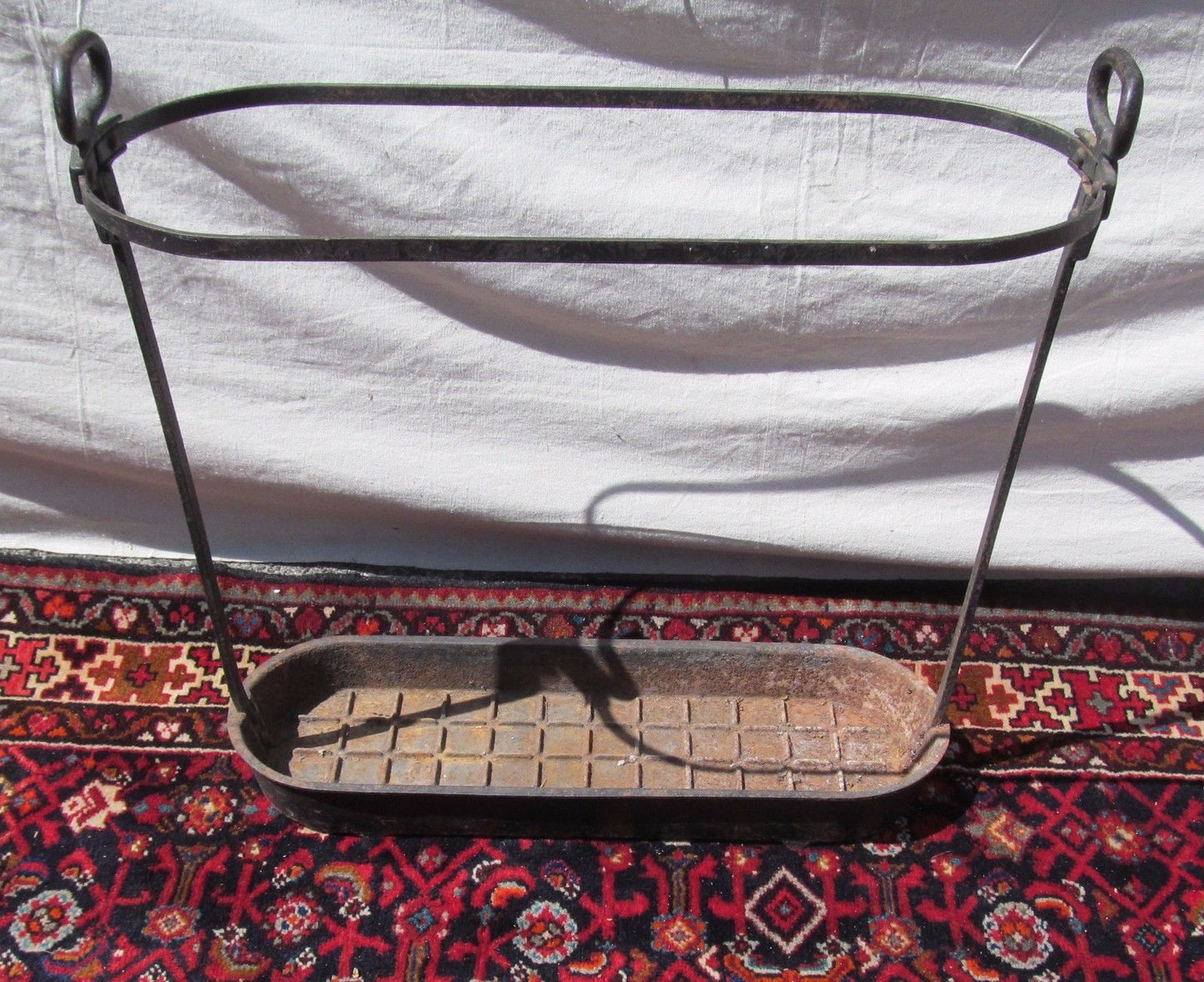 RARE VICTORIAN WROUGHT AND CAST IRON UMBRELLA STAND