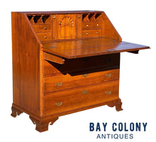 Load image into Gallery viewer, 18TH C ANTIQUE CHIPPENDALE PENNSYLVANIA WALNUT SLANT LID DESK W/ HIDDEN DRAWER