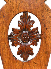 Load image into Gallery viewer, 18th C Antique Pair of Irish Walnut Side Chairs W/ Carved Splat &amp; Trifid Feet
