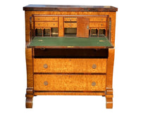 Load image into Gallery viewer, 19TH C ANTIQUE BIRDS EYE MAPLE PENNSYLVANIA BUTLERS DESK / CHEST ~~ IMPORTANT