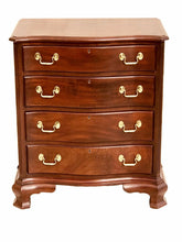 Load image into Gallery viewer, 20TH C CHIPPENDALE ANTIQUE STYLE 4 DRAWER MAHOGANY BACHELORS CHEST / DRESSER