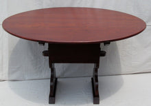 Load image into Gallery viewer, ANTIQUE QUEEN ANNE STYLE OVAL FORM CHERRY SHOE FOOT HUTCH TABLE - WONDERFUL