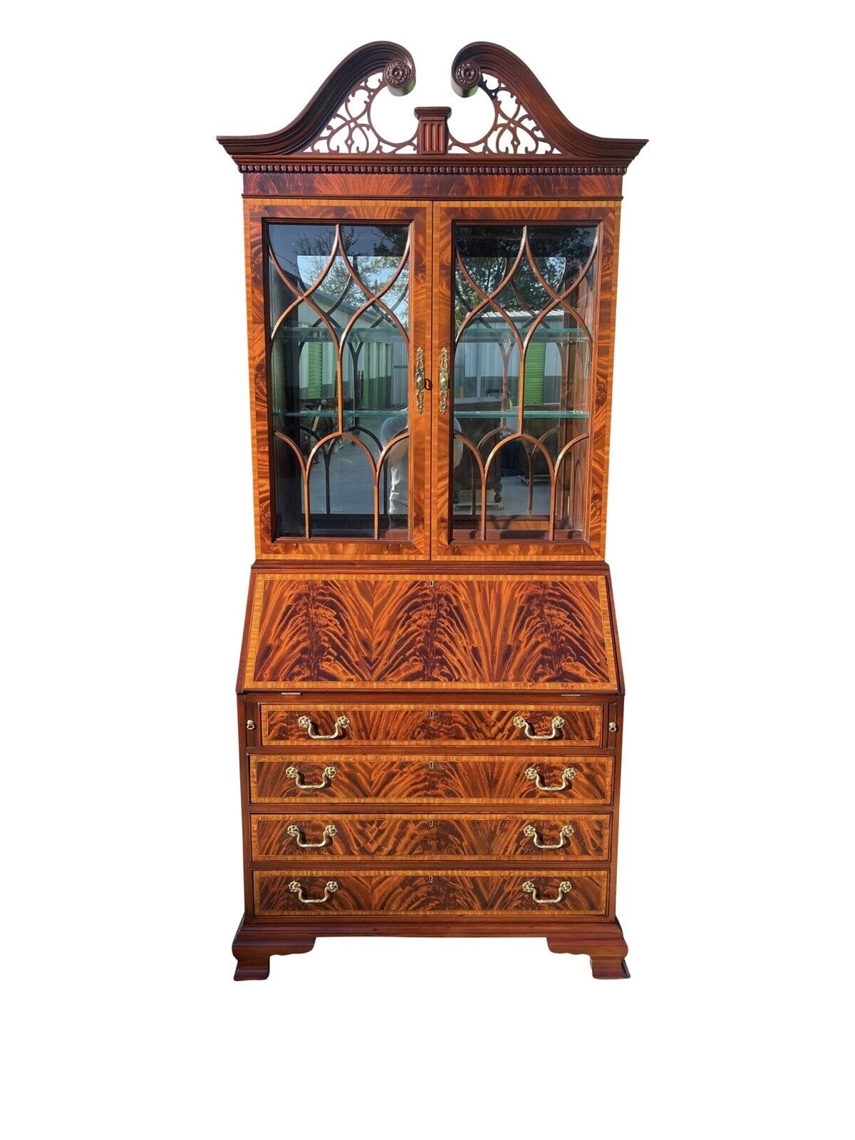 Federal Style Mahogany Secretary Desk by Councill Craftsmen - Secret Compartment