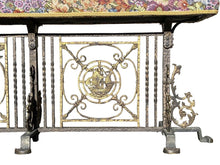 Load image into Gallery viewer, Arts &amp; Crafts Wrought Iron &amp; Bronze Window Bench With Nautical Ships- Oscar Bach
