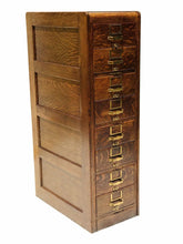 Load image into Gallery viewer, 20TH C ANTIQUE ARTS &amp; CRAFTS / MISSION OAK FILE CABINET ~ LIBRARY BUREAU SOLE