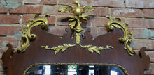 Load image into Gallery viewer, CHIPPENDALE STYLED LARGE CONSTITUTIONAL MIRROR WITH GOLD GILT HO HO PHOENIX BIRD