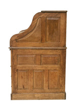 Load image into Gallery viewer, 19TH C VICTORIAN TIGER OAK S CURVE ROLL TOP OFFICE DESK
