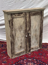 Load image into Gallery viewer, 19TH CENTURY PRIMITIVE PINE WALL CABINET IN NICE OLD GREEN PAINT FINISH
