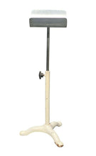 Load image into Gallery viewer, 20TH C ANTIQUE ART DECO WHITE ENAMEL IRON &amp; ALUMINUM BARBERS SHAVING STAND