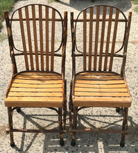 Load image into Gallery viewer, 20TH C ADIRONDACK LIVE WOOD TABLE W. FIVE NATURAL BENTWOOD CHAIRS - PATIO SET