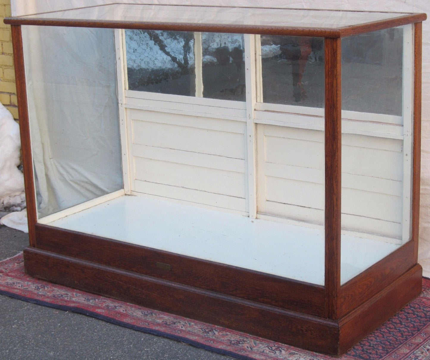 VICTORIAN OAK DISPLAY CASE BY CHARLES P. WHITTLE BOSTON