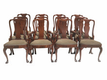 Load image into Gallery viewer, 20TH C HENKEL HARRIS MAHOGANY DOUBLE PEDESTAL DINING SET ~~ TABLE &amp; 12 CHAIRS