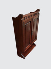 Load image into Gallery viewer, EASTLAKE VICTORIAN CHERRY STICK &amp; BALL GALLERY RAISED PANELED WALL HUNG CABINET