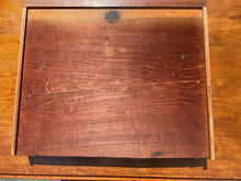 Load image into Gallery viewer, 19TH C ANTIQUE FEDERAL PERIOD CHERRY HEPPLEWHITE DROP LEAF BAKERS TABLE
