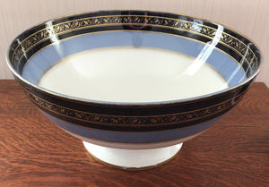 LIMOGES WILLIAM GUERIN & CO JEWELERS AZURE & COBALT BLUE PUNCHBOWL