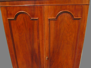 19TH CENTURY VICTORIAN ROSEWOOD OVER SOLID YEW WOOD GENTLEMAN'S WARDROBE