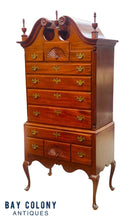 Load image into Gallery viewer, 20th C Queen Anne Antique Style Mahogany Highboy Dresser / Chest