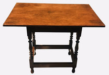 Load image into Gallery viewer, 19TH C ANTIQUE WILLIAM &amp; MARY STYLE NEW ENGLAND PINE TAVERN TABLE