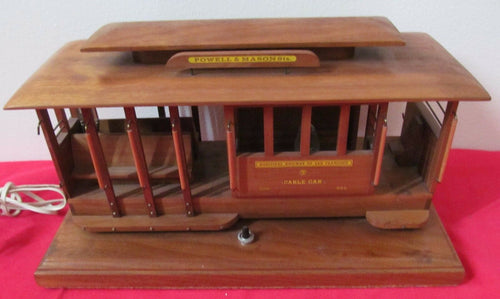 INTERESTING VINTAGE SAN FRANCISCO TRAIN / TROLLEY CAR NIGHT LIGHT LAMP