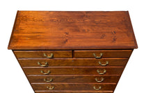 Load image into Gallery viewer, 19TH C ANTIQUE KENTUCKY CHERRY HEPPLEWHITE DRESSER / TALL CHEST ~ SOUTHERN US