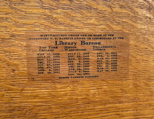 Antique Arts & Crafts Tiger Oak Legal Size File Cabinet - Library Bureau Makers