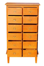 Load image into Gallery viewer, 20TH C ANTIQUE ARTS &amp; CRAFTS / MISSION OAK 12 DRAWER OFFICE FILE CABINET