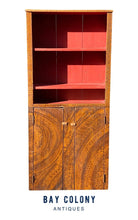 Load image into Gallery viewer, 20th C Antique New England Primitive Sponge Painted Pine Cabinet / Cupboard