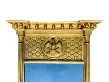 Load image into Gallery viewer, 20TH C FEDERAL ANTIQUE STYLE FRIEDMAN BROTHERS GOLD TABERNACLE MIRROR W/ EAGLE
