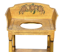 Load image into Gallery viewer, 19th C Antique Sheraton Yellow Fancy Paint Washstand With Drawer