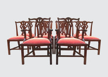 Load image into Gallery viewer, EXCEPTIONALLY FINE SET OF 10 CHIPPENDALE STYLE MAHOGANY DINING CHAIRS-A-1 COND.