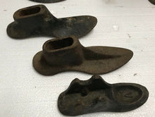 Load image into Gallery viewer, 19TH C. CAST IRON COBBLERS ANVIL AND MULTIPLE IRON FORMS LOT