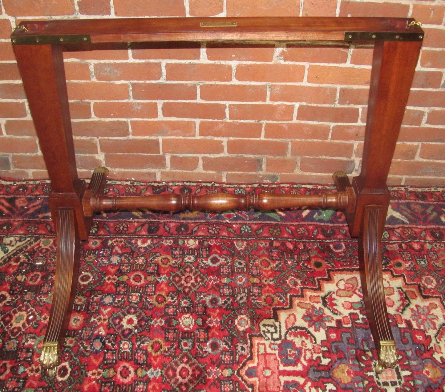 FEDERAL STYLED CHERRY DRAFTING TABLE W/FINE BRASS HARDWARE