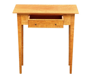 Vintage Tiger Maple One Drawer Nightstand / End Table - Curly Maple Table