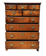 Load image into Gallery viewer, 18TH C ANTIQUE CHIPPENDALE PENNSYLVANIA WALNUT TALL CHEST / DRESSER ~ YORK PA