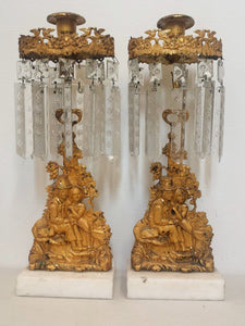 FINE 19TH CENTURY 3 PIECE GIRANDOLE CANDELABRA SET