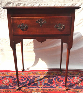 HIGHLY FIGURED CHERRY QUEEN ANNE SERVING TABLE -PEG JOINED & TOP QUALITY ITEM!